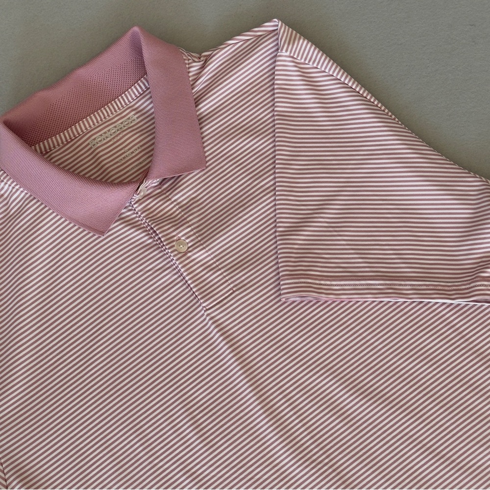 Bonobos Striped Mauve Polo Shirt Men’s Large‎